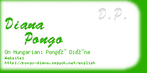 diana pongo business card